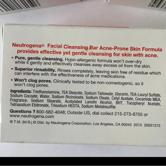 COPY - Lot of 2 Neutrogena Transparent Facial Soap Acne Prone Skin Facial Bars … - Picture 3 of 4